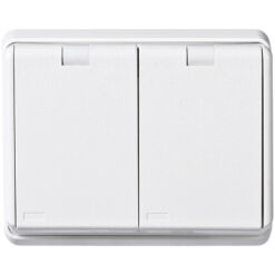 Schneider ELKO RS Nordic 2-PR kannella IP44 RL, kirkkaan valkoinen