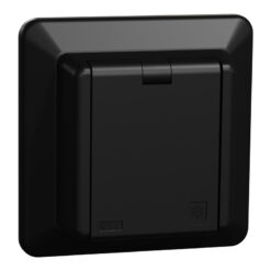 Schneider ELKO RS16 1-PR kehyksellä ja kannella IP44 RL, musta